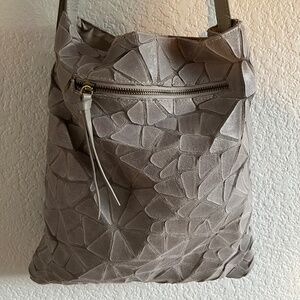 Joy Susan Grey Leather Geo Hobo.